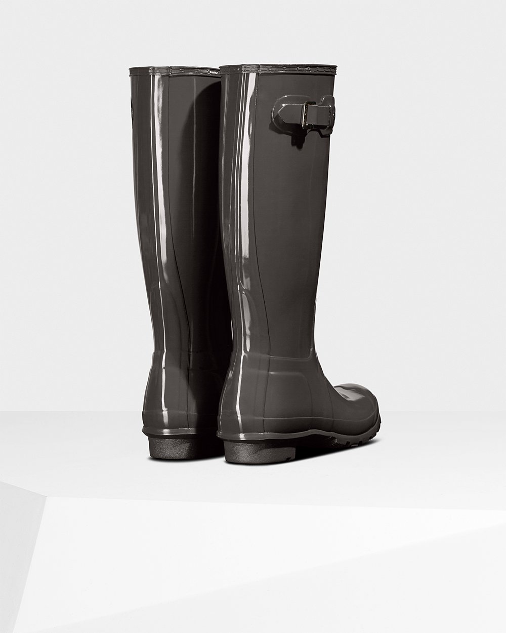 Womens Tall Rain Boots - Hunter Original Gloss (29SKQVTXU) - Grey